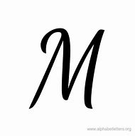 Image result for M Cursive Font