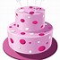 Image result for Pink Birthday Cake Clip Art