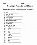 Image result for Basic Words of Spanish