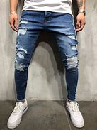 Image result for Males Ripped Skinny Jeans