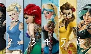 Image result for Punk Disney Princess Black and White