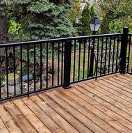 Image result for Black Aluminum Stair Railing