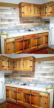 Image result for Pallet Cabinet Door Trim