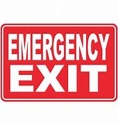 Image result for Emergency Exit Door Signage