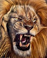 Image result for Lion Roaring Paintings