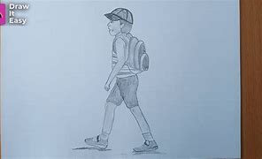 Image result for How to Draw a Boy Walking