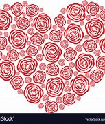 Image result for Rose Heart Clip Art Black and White