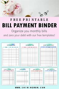 Image result for Free Printable Monthly Bill Record