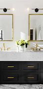 Image result for Black and White Marble Gold Bathroom