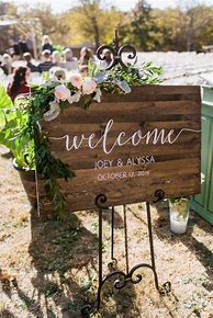 Image result for Wedding Signs DIY Wooden