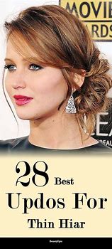 Image result for Updo Hairstyles for Thin Fine Hair