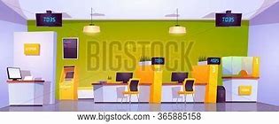 Image result for Bank Counter Cartoon