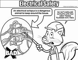 Image result for Electrical Safety Coloring Pages