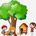 Image result for Kids Planting Trees Clip Art