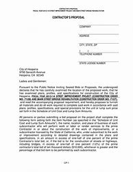 Image result for Contractor Request for Proposal Template