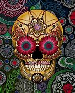 Image result for Black and White Skull Art