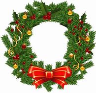 Image result for Wreath Christmas Decorations Clip Art