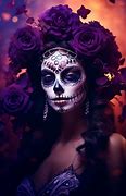 Image result for Day of the Dead Makeup Red and Black