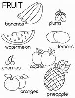 Image result for Fruit Color Pages