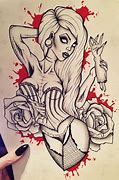 Image result for Zombie Tattoo Flash Art