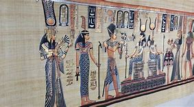 Image result for Papyrus Painting Meaning Ramses and Queen with Lotus Flowers