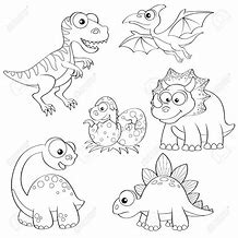 Image result for Dinosaur Coloring Black and White