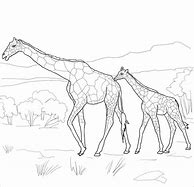 Image result for Mother and Baby Giraffe Coloring Pages