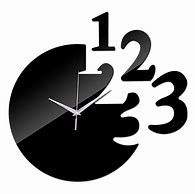 Image result for Wall Clock Mirror Black