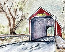 Image result for Ashland Covered Bridge Painting