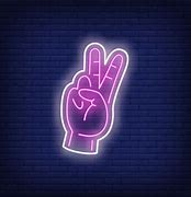 Image result for Purple Neon Peace Signs