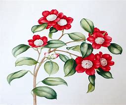 Image result for Flower Paintings Brown Background