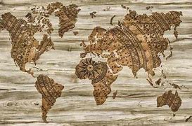 Image result for Rustic Wooden World Map