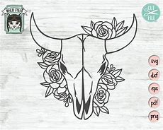 Image result for Cow Skull Stencil Free P