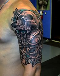 Image result for Half Skull Tattoo