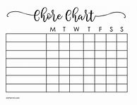 Image result for Chore Chart Black and White