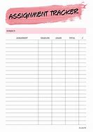 Image result for Google Sheets Assignment Tracker Template