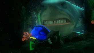 Image result for nemo shark scene