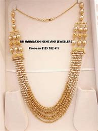 Image result for Gold Chain with Pearls