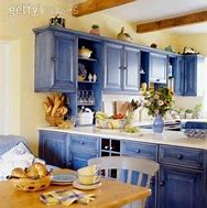 Image result for Navy Blue and Yellow Kitchen