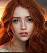 Image result for Red Dress Girl with Orange Hair Cartoon