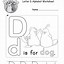 Image result for Alphabet D Worksheet