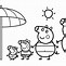 Image result for Coloring Page Palm Tree On Beach with Peppa Pig