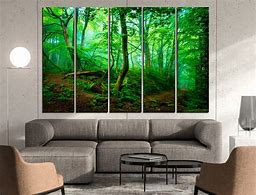 Image result for Mounted Canvas Forest Wall Art