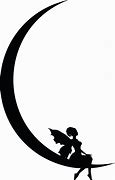 Image result for Fairy Moon Silhouette