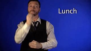 Image result for Lunch Sign Language