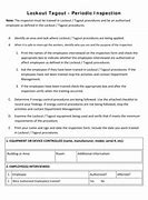 Image result for Lockout/Tagout Log Sheet Template