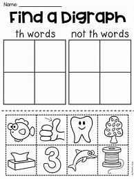 Image result for Th Words for Kids Worksheet