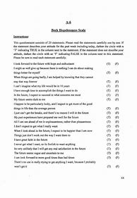 Image result for Beck Hopelessness Scale Printable