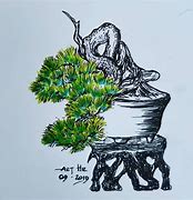 Image result for Bonsai Drawing Colour Brush