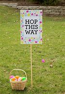 Image result for Easter Egg Hunt This Way Sign